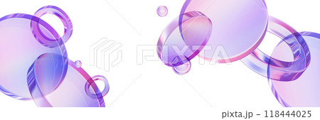 3D glass circle shape background, transparent purple plastic geometric glossy lens futuristic banner 3D glass circle shape background, transparent purple plastic geometric glossy lens futuristic banner 118444025