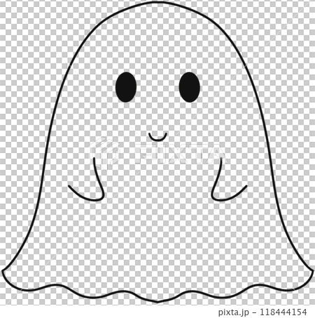 Halloween cute ghost doodle hand drawn Halloween cute ghost doodle hand drawn 118444154