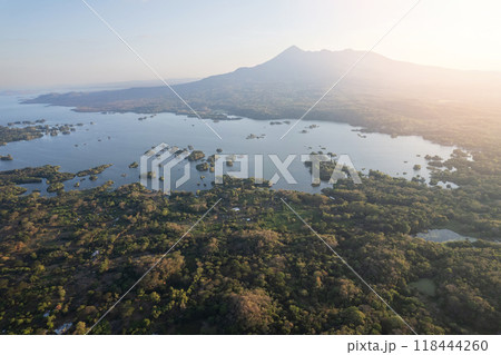 Mombacho volcano in sunny light 118444260