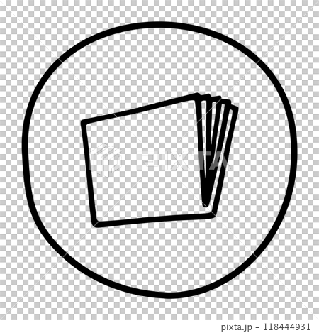 Doodle book or notebook icon, handdrawn with pen Doodle book or notebook icon, handdrawn with pen 118444931