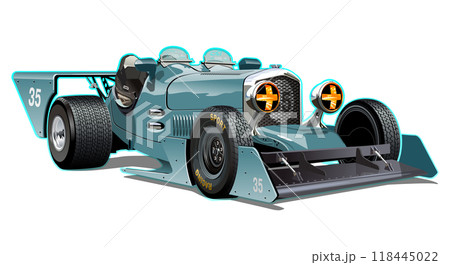 Custom fiction retro race car concept 118445022