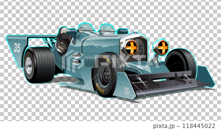 Custom fiction retro race car concept 118445022