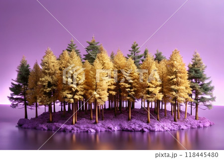 Golden Forest Edge with Open Right Side 118445480