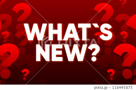 Whats New poster. Promotion background. Special offer banner. New arrivals symbols. Vector illustration. 118445875