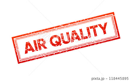 AQI - Air Quality Index stamp. Quality index dial showing. Vector illustration. AQI - Air Quality Index stamp. Quality index dial showing. Vector illustration. 118445895