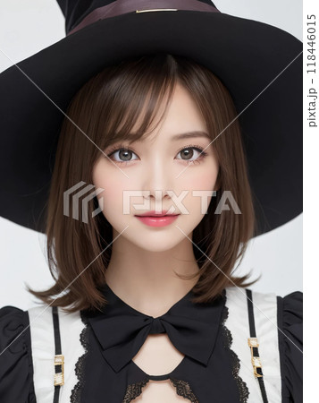 魔女のコスプレしたロングヘアの港区女子 118446015