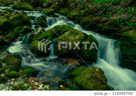 Small waterfalls on the Bigar river 118446700