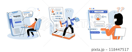 User authorization. Vector illustration. The user authorization concept emphasizes importance access control Advances in technology have improved user security in information technology Internet User authorization. Vector illustration. The user authorization concept emphasizes importance access control Advances in technology have improved user security in information technology Internet 118447517