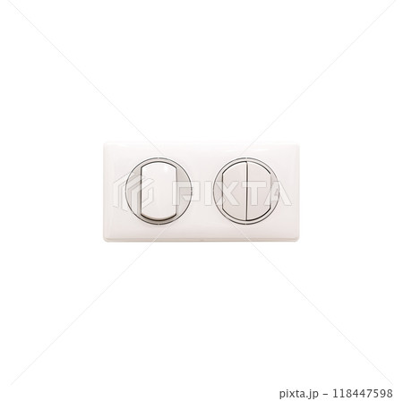 White modern switch light on white wall White modern switch light on white wall 118447598