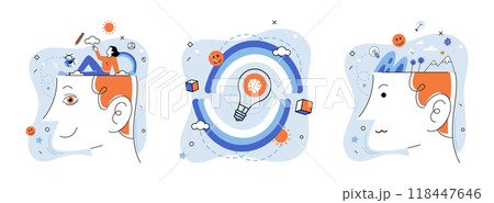 Critical thinking. Vector illustration. Intellectual growth is nurtured through application critical thinking and strategic decision-making Understanding concept critical thinking is key to developing 118447646