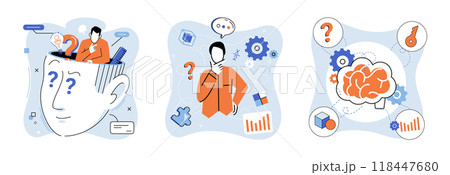 Critical thinking. Vector illustration. The imagination plays vital role in critical thinking, allowing us to explore possibilities beyond conventional limits Intellectual growth is nurtured through 118447680