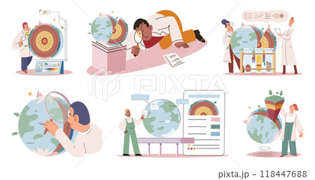 Science. Vector illustration. Precise measurements are critical for obtaining accurate scientific results The science metaphor simplifies complex scientific concepts for better comprehension 118447688