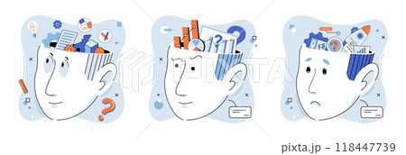 Mindset. Vector illustration. The mindset concept encourages us to think beyond our limitations Learning is continuous process improvement Inspiration fuels creative thinking and innovation Positive 118447739