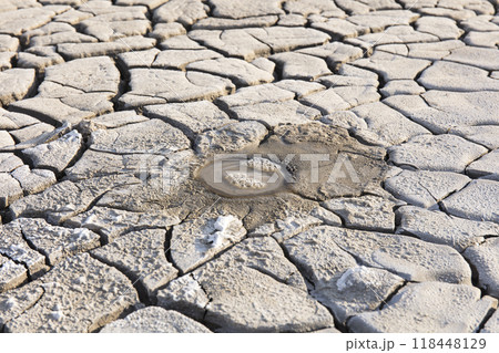 photo of a mud volcano eruption, landscape photography photo of a mud volcano eruption, landscape photography 118448129
