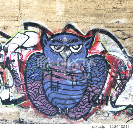 Street wall graffiti 118448215