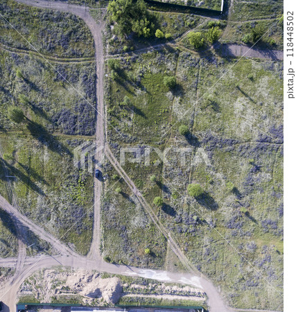 country road, view from above, aerial view country road, view from above, aerial view 118448502