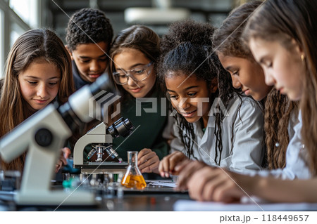 Students in Science Class 118449657