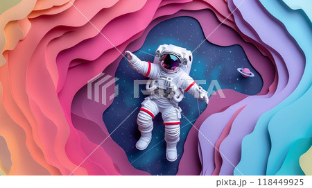 Astronaut in Colorful Space 118449925