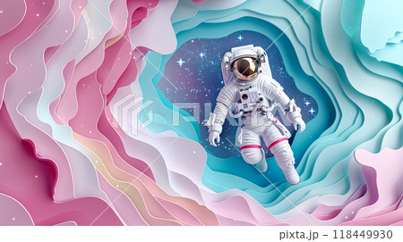 Astronaut in Pastel Layers 118449930