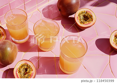 Tropical Passion Fruit Juice Still Life 118450399