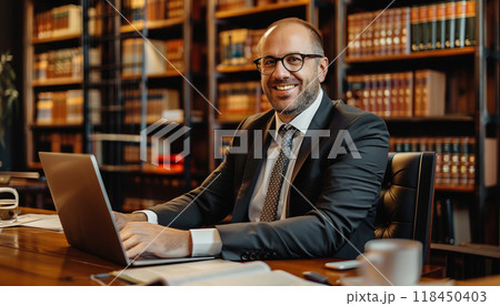 Confident Businessman in Office 118450403