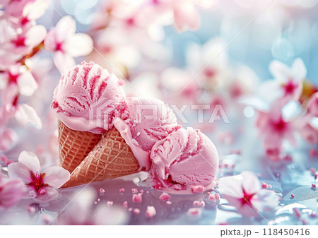 Cherry Blossom Delight Ice Cream Cherry Blossom Delight Ice Cream 118450416