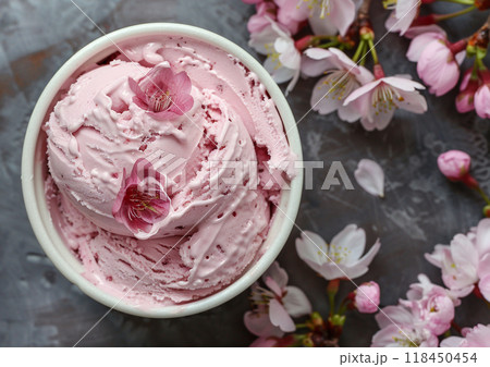 Cherry Blossom Ice Cream Delight Cherry Blossom Ice Cream Delight 118450454