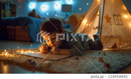 Cozy Evening Drawing Time 118450692