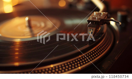 Vintage Turntable in Warm Light Vintage Turntable in Warm Light 118450734