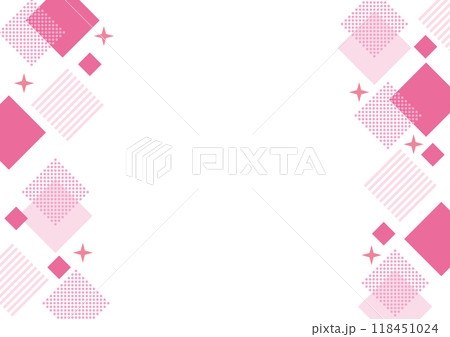 幾何学 フレーム 四角 キラキラ シンプル ピンク 幾何学 フレーム 四角 キラキラ シンプル ピンク 118451024