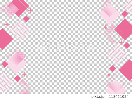 幾何学 フレーム 四角 キラキラ シンプル ピンク 幾何学 フレーム 四角 キラキラ シンプル ピンク 118451024