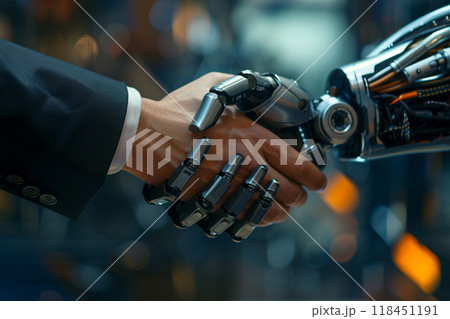 Human and Robot Handshake 118451191