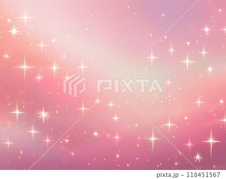 星とピンクのグラデーションイラスト 118451567