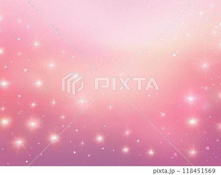 星とピンクのグラデーションイラスト 118451569