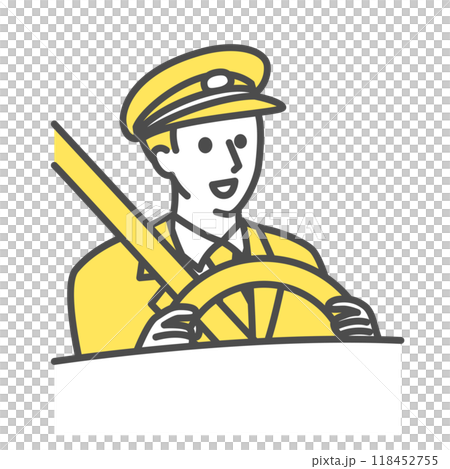 身穿制服的司機握著方向盤 身穿制服的司機握著方向盤 118452755