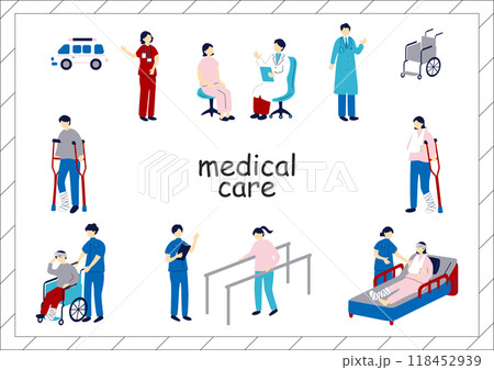 医療従事者と怪我人 118452939