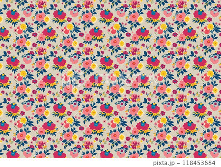 背景 壁紙素材: ビンテージのピンクの花柄の背景素材 壁紙 バックグラウンド 背景 壁紙素材: ビンテージのピンクの花柄の背景素材 壁紙 バックグラウンド 118453684