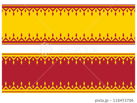 インド風の飾り罫セット。ベクターデータ。 118453786