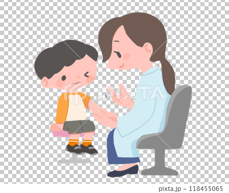 予防接種を受ける子供 118455065