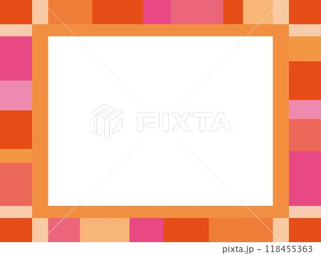 フレーム ホワイトスペース 幾何学模様 パステルカラー フレーム ホワイトスペース 幾何学模様 パステルカラー 118455363