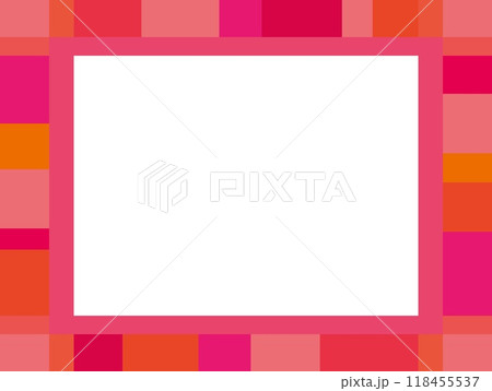 フレーム　ホワイトスペース　幾何学模様　キュート 118455537