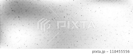 Grunge halftone sand background. Fading grit noise texture. Black dust particle gradient wallpaper. Retro pop art pixel backdrop. Anime or manga comic overlay. Vector dots and speckles vanishing print Grunge halftone sand background. Fading grit noise texture. Black dust particle gradient wallpaper. Retro pop art pixel backdrop. Anime or manga comic overlay. Vector dots and speckles vanishing print 118455556