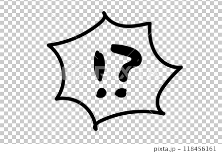 Simple handwritten icon surprise speech bubble Simple handwritten icon surprise speech bubble 118456161