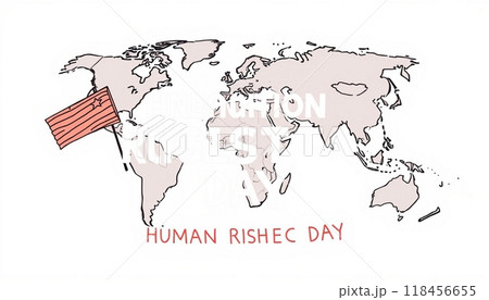 hand drawn international human right design 118456655