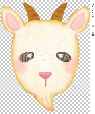 かわいいヤギのイラスト 顔 かわいいヤギのイラスト 顔 118456975