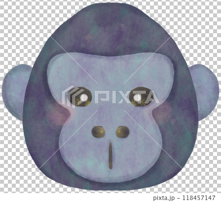 Cute gorilla illustration face Cute gorilla illustration face 118457147