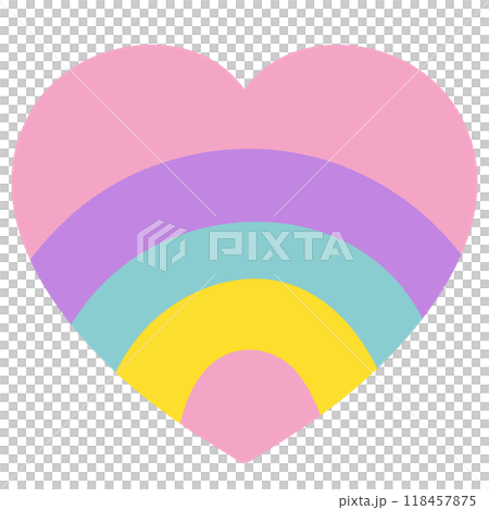 Rainbow heart for Pride Month, Valentine's card, cute sticker, decorations, love sign, heart symbol, cute patches, shirt print, brooch, February element, merchandise, mockup, logo, icon, branding, pin Rainbow heart for Pride Month, Valentine's card, cute sticker, decorations, love sign, heart symbol, cute patches, shirt print, brooch, February element, merchandise, mockup, logo, icon, branding, pin 118457875