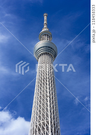 青空と東京スカイツリー 青空と東京スカイツリー 118458333