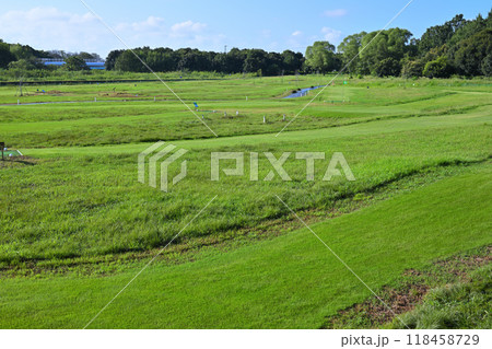早朝のパークゴルフ場 　真夏の風景　 118458729