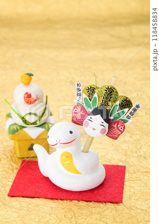 干支 巳年(熊手を持つ巳) 干支 巳年(熊手を持つ巳) 118458834